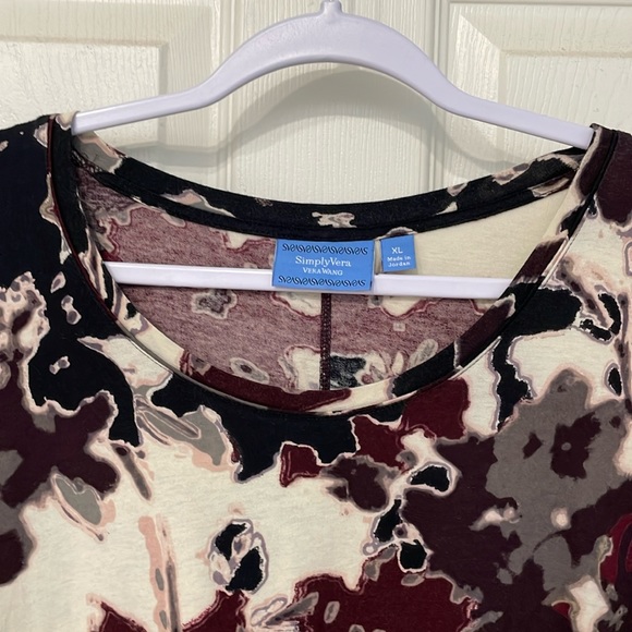 SIMPLY VERA VERA WANG Long Sleeve Textured Blouse size XL, EUC - Picture 3 of 9